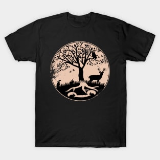 Woodland Animals, Tree of life T-Shirt